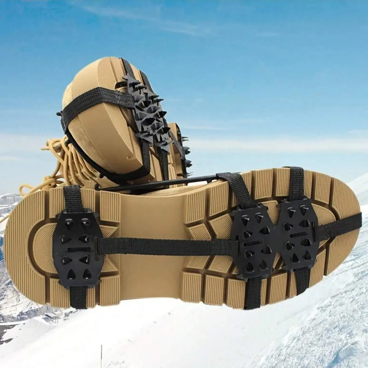 24 Teeth Anti-slip Ice Claw, Snowboarding Shoe Cover, Perfect for Hiking, Climbing, Walking, Running and Hunting
