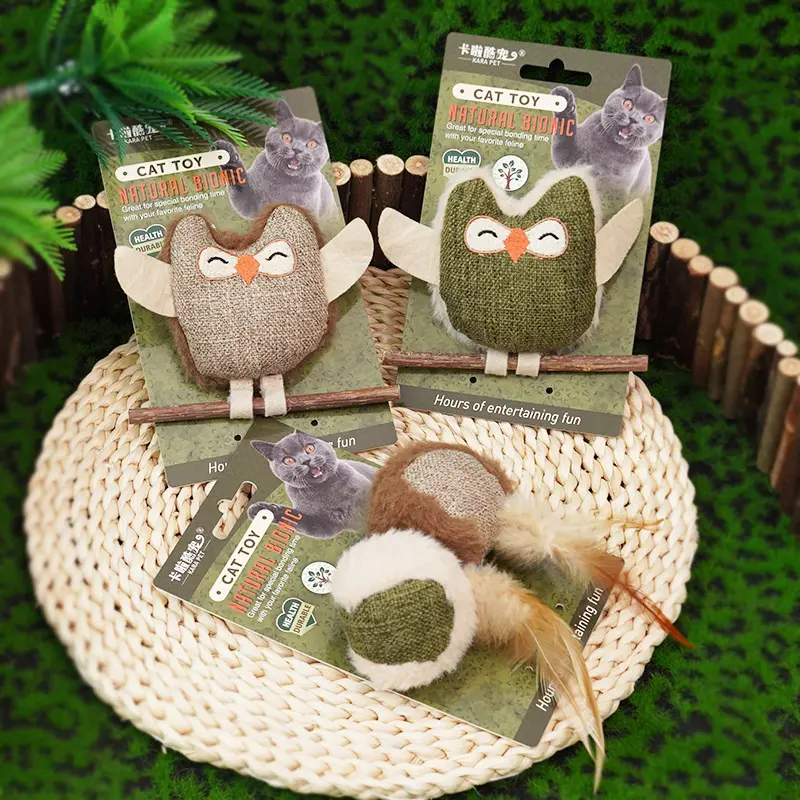 Cat Toy Relieving Stuffy Catnip Feather Polygonum Multiflorum Molar Rod Teeth Cleaning Bite-Resistant Pet Supplies