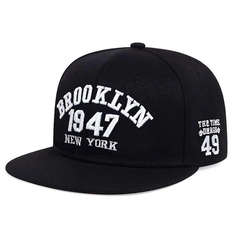 Product Introduction of Mũ Hip-Hop Thêu, Unisex, BROOKLYN 1947, Mũ Bóng Chày Ngoài Trời, Có Thể Điều Chỉnh, Phong Cách Thường Ngày Mũ Chống Nắng 14