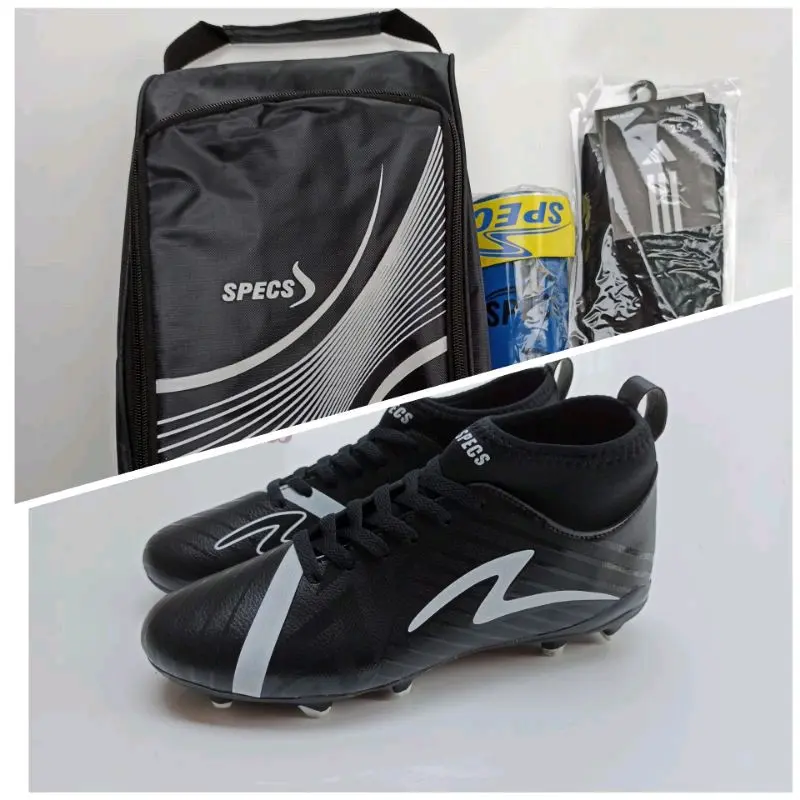 PAKET HEMAT Sepatu Bola Specs FREE TAS, KAOS KAKI DAN DEKER Set Uniseks Boots