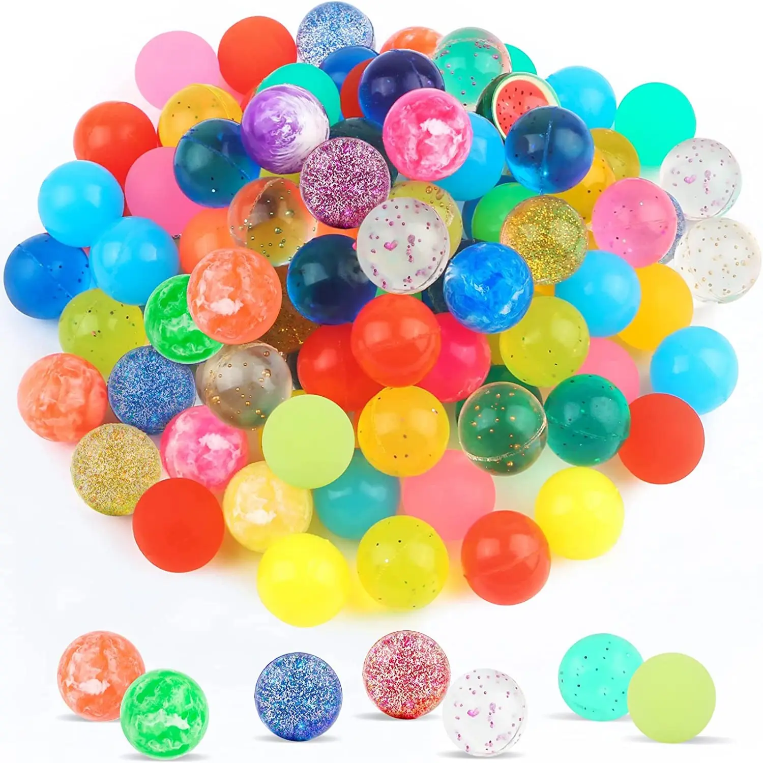 1PC 25mm ลูกบอลยางลอยน้ำขนาดเล็ก ลูกบอลเด้งยืดหยุ่น ของเล่นต่อต้านความเครียดสำหรับเด็ก ลูกบอลกระโดดตลก เกมกีฬากลางแจ้ง ของเล่นอาบน้ำเด็ก