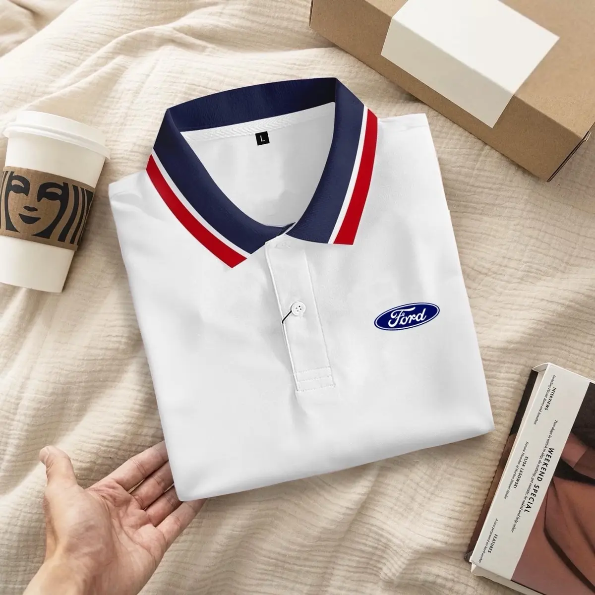 Áo polo thời trang hãng xe Ford Nam