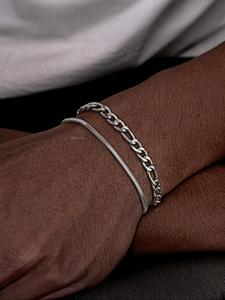 Set de Pulseras de Cadena Cubana Punk para Hombre, Joyería de Moda de Acero Inoxidable, Regalo para Novio, Accesorio Casual para Uso Diario