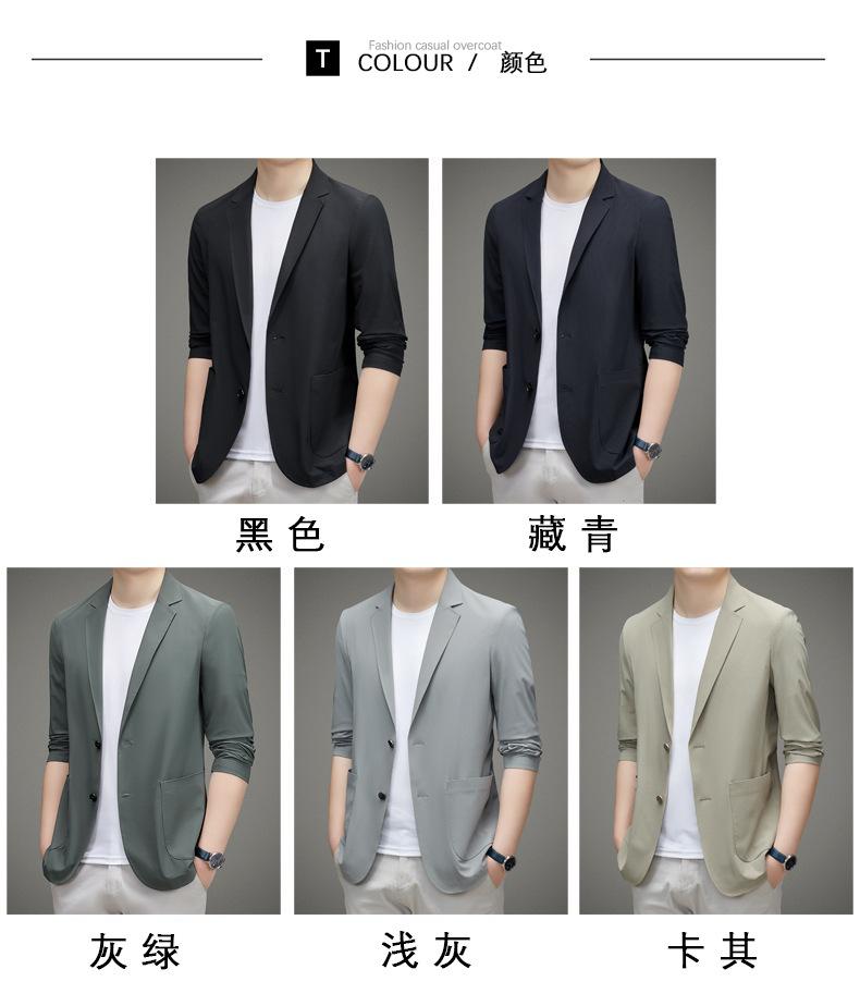 Product Introduction of [Duke] Spring Summer Ice Silk Sunscreen Casual Single Suit 2024 Men's Fashion New Business Suit for Middle-aged and Young Men 9
