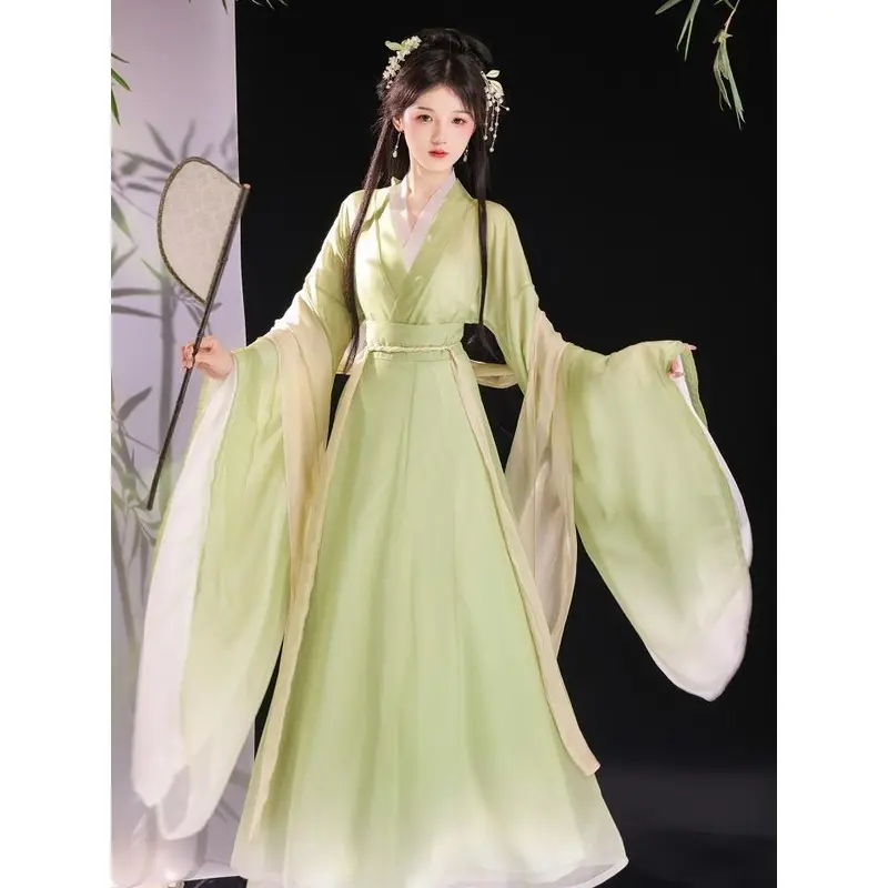 Quần Áo Trung Quốc Hán, Chính Hãng, Phong Cách Triều Đại Nam Bắc, Váy Tay Lớn, Dành Cho Nữ 3