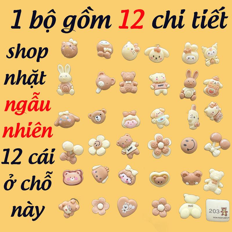 3TDEP - bộ Charm sticker phụ kiện trang trí gắn vào giày dép sục nữ xinh charm sticker đa dạng