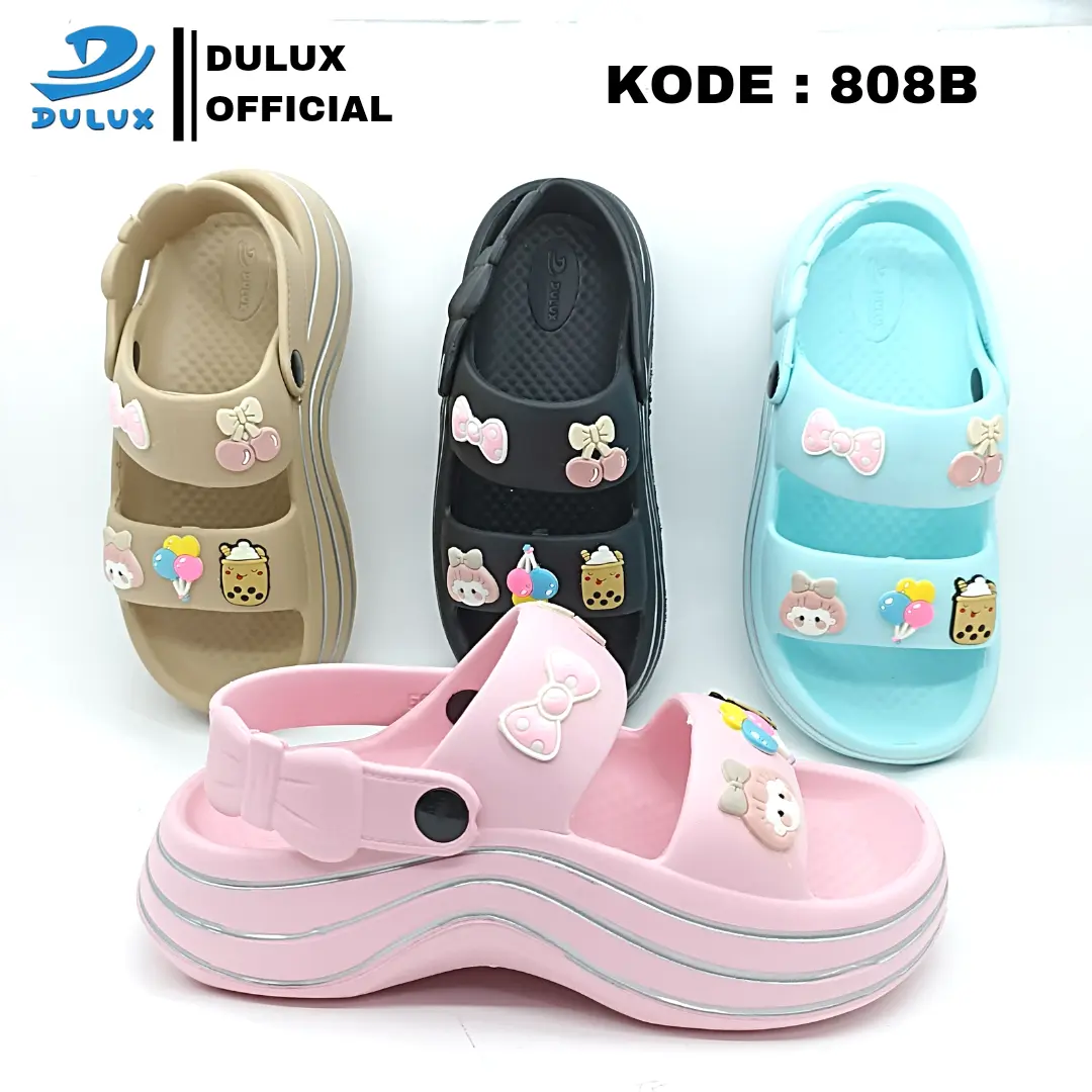 DULUX - SANDAL SLOP FUJI DUA DEWASA PITA LUCU 808B UKURAN 36-40 Jepit Wanita