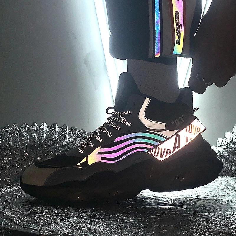 Benutzerdefinierte leuchtende Winter-Plüsch-Freizeit-Sneakers aus Leder in Übergröße US 13 EU 48 Sport-Laufschuhe mit Luftkissen für Herren, geschlossene Jungen_voghion.com