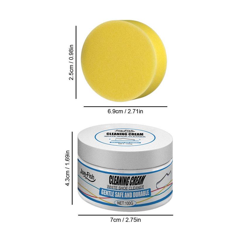 Product Introduction of White Shoes Cleaning Cream Stains Remover Shoes 100g All-Purpose Cleansing Cream For Cleaning Take Care Shoes Sneakers 34