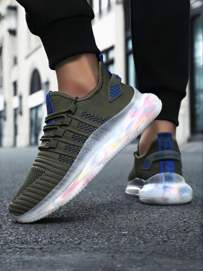 Product Introduction of Men's Fashionable Lace Up Low Top Sneakers, Casual Breathable Comfortable Sports Running Shoes, Male All-match Round Toe Shoes for Daily Wear, Closed 9