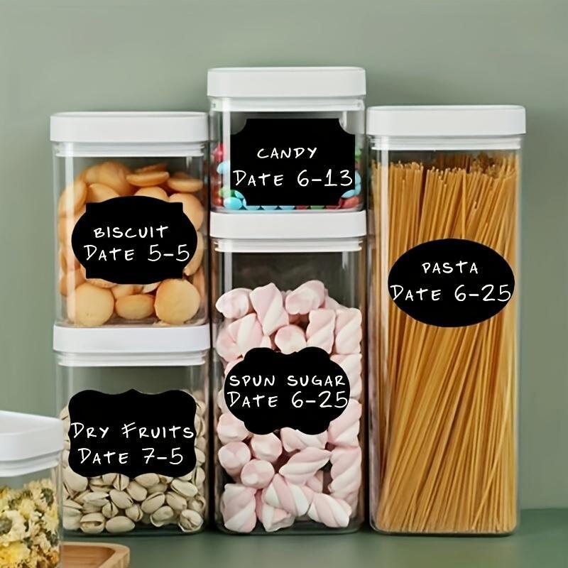 Product Introduction of Food Storage Container Label with Pen, 36pcs/set Waterproof Self Adhesive Food Storage Container Label, Kitchen Accessories for Spice, Cheese 5