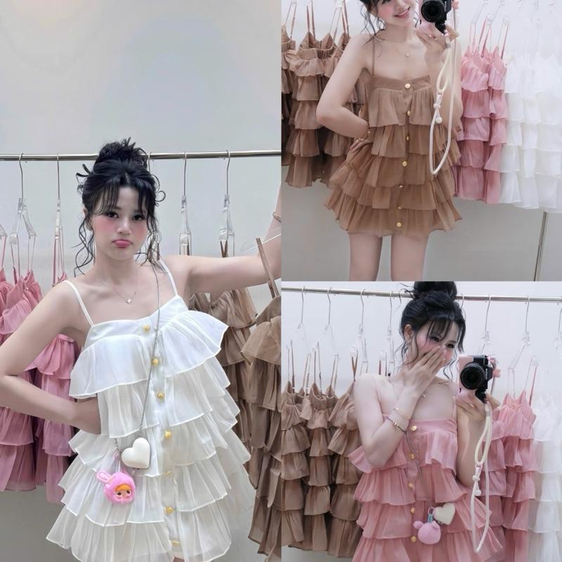 Váy 2 dây tầng xinh dành cho các nàng thơ QQ