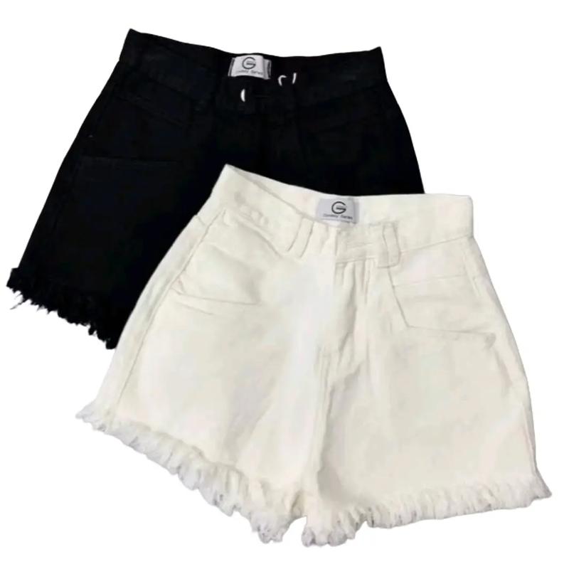  quần short dùi jean kaki rách nhẹ bên lai Có Túi Nữ 