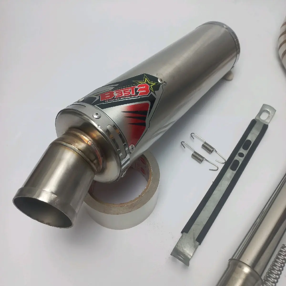 BEST3 KNALPOT HARIAN SUARA BAS ADEM MENAMBAH PERFORMA MOTOR Asli Bracket Bulat Motorcycle Racing