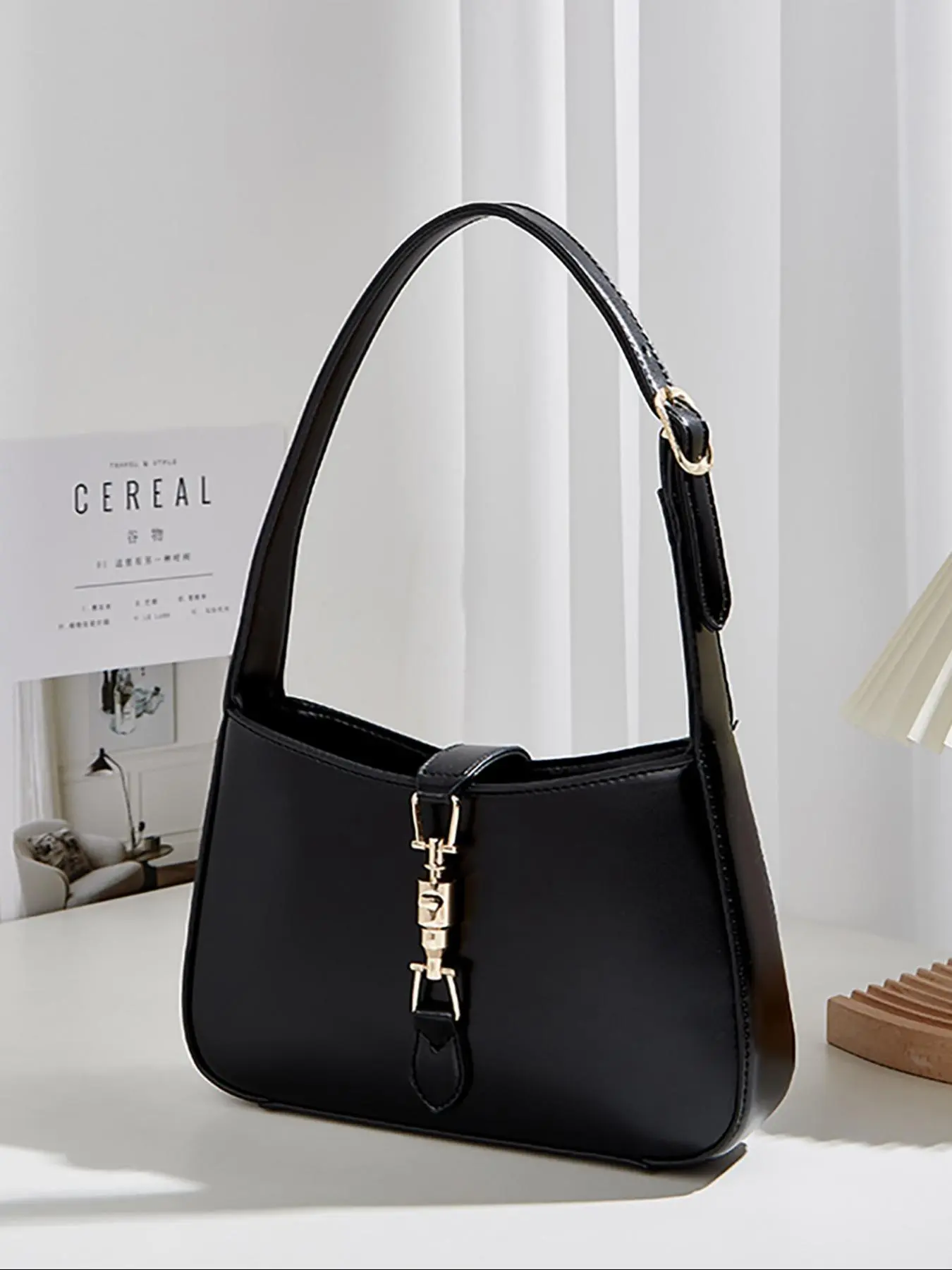 Women's Solid Color Pu Leather Shoulder Bag, Fashionable  Bag for Daily Used, Casual Trendy Versatile High-quality Daily Commuting Bag