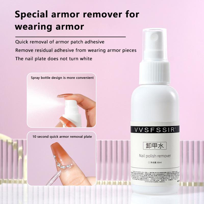 Product Introduction of 60ml Spray Type Nail UV Gel Polish Burst Magic Remove Gel Liquid Surface Layer Acrylic Clean Degreaser For nails Surface Clean 17