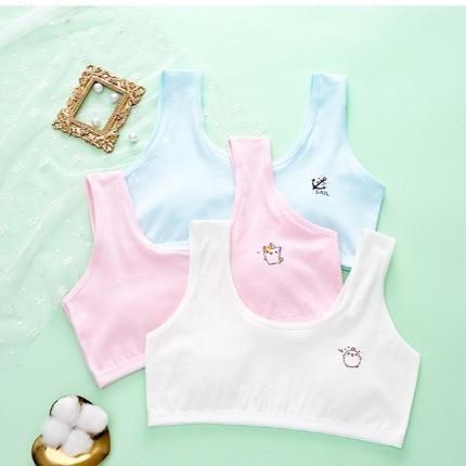 Áo Lót Bé Gái Cotton Mềm Mịn Thoáng Khí, Áo Lá In hình Hoạt hình Đáng Yêu SAVILL B341 3