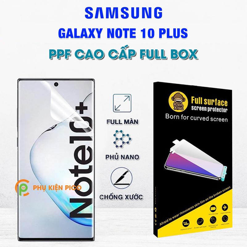 Dán màn hình Samsung Galaxy Note 10 Plus chính hãng Moxiao Xing PPF cao cấp dẻo trong suốt