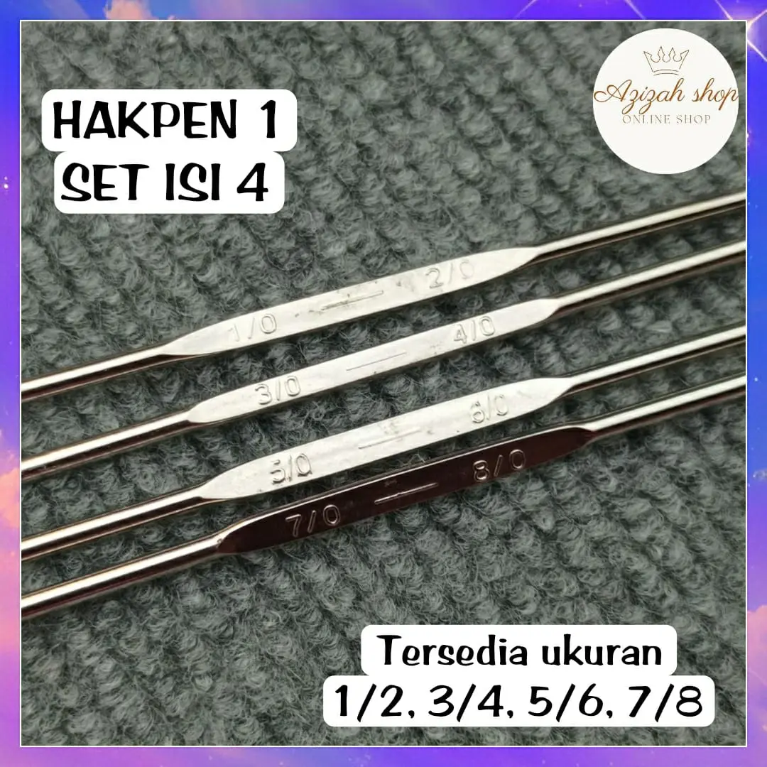 1 SET JARUM HAKPEN ROSE DOBLE POINTED /JARUM RAJUT Crochet Hook ALUMUNIUM