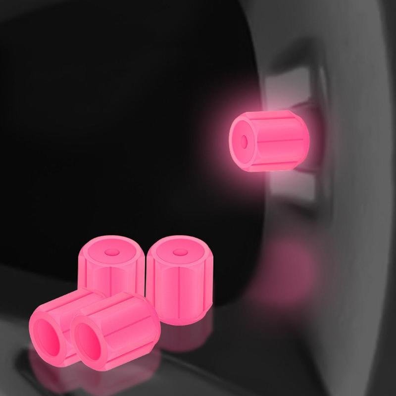Product Introduction of Tire Air Valve Caps, Glow In The Dark, Set Of 4, High Strength, Glows At Night, Car Dress-Up Parts, Tire Valve Caps, Corrosion Prevention, Lightweight, Easy To Install, Universal, For Cars, Motorcycles, Bicycles, Fluorescent Orange 17