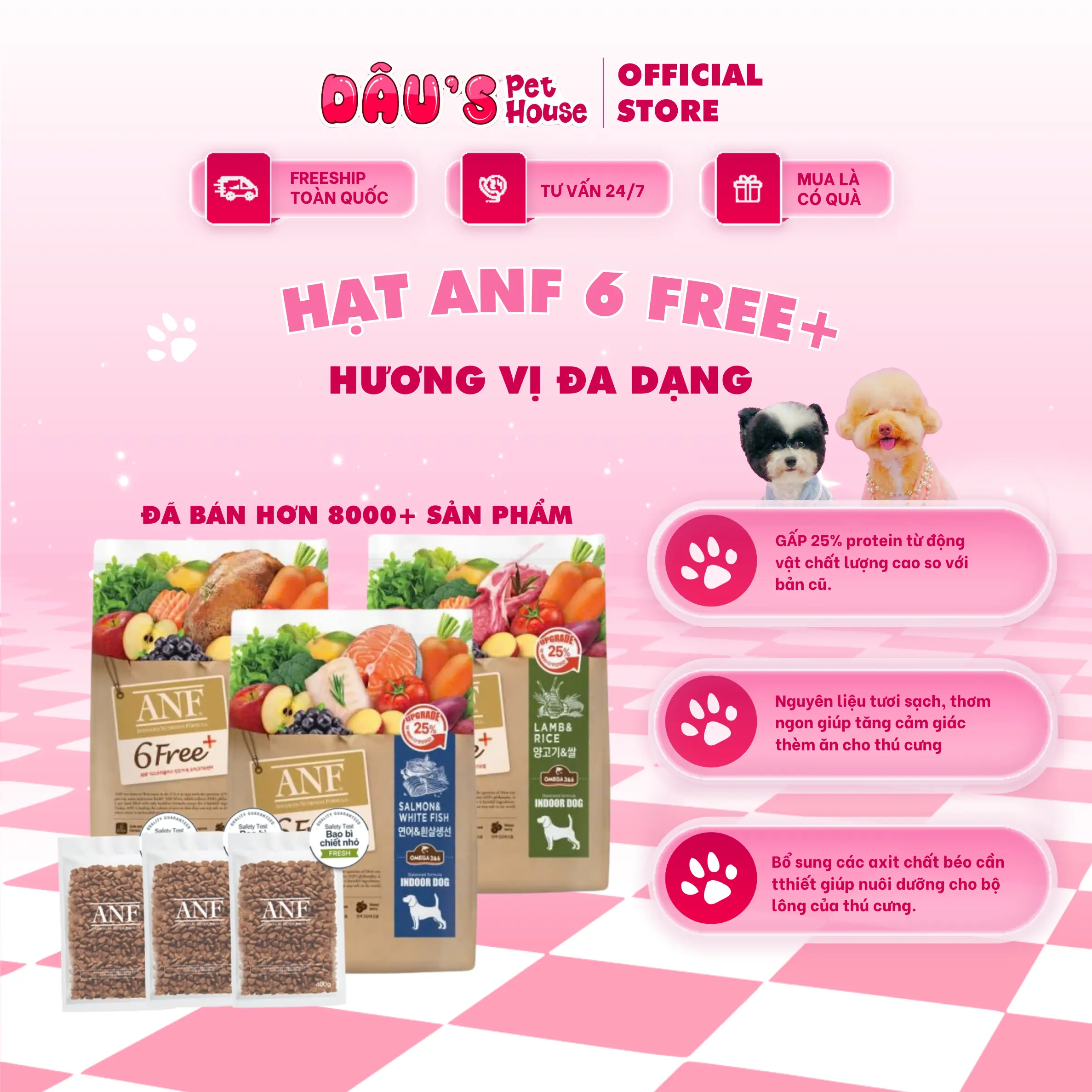 Hạt ANF 6 Free Plush Bản Nâng Cấp Dành Cho Cún Cưng Từ 6 Tháng Tuổi