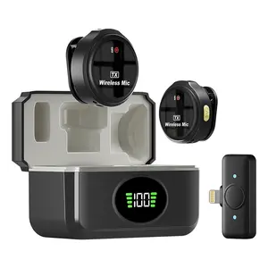 Wireless Microphone Magnetic Clip on Microphone Dual Mikrofon Wireless Mikrofon HP Lavalier Microphone Wireless Plug