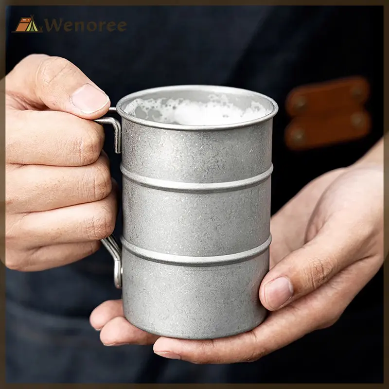 Cốc Nước Cà Phê, Phong Cách Cổ Điển Cổ Điển, Cốc Thùng Dầu Phong Cách Công Nghiệp, Thích Hợp Cho Cắm Trại Ngoài Trời Và Dã Ngoại, Cốc Bia, Dụng Cụ Uống Nước, Làm Bằng Thép Không Gỉ 1