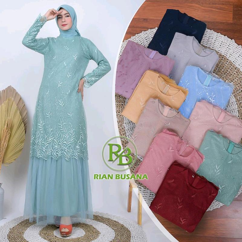 Dress Kombinasi Tile bawah || Gamis tutu 2