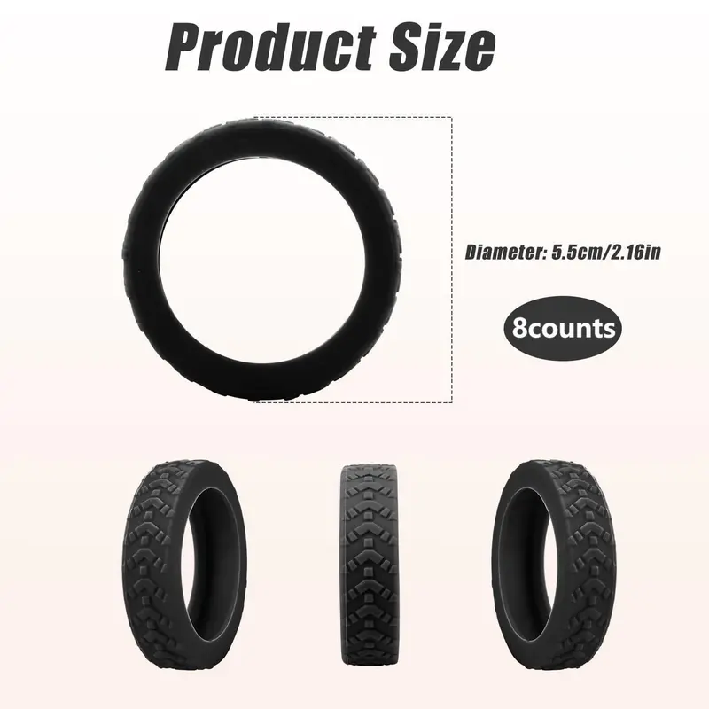 Silicone Luggage Wheel Cover (8 Counts), Travel Wheel Protector, Anti-noise Wheel Covers for Luggage, Rotating Chair, Stool, Wheel Cover for Outdoor Travel, Christmas Gift 6