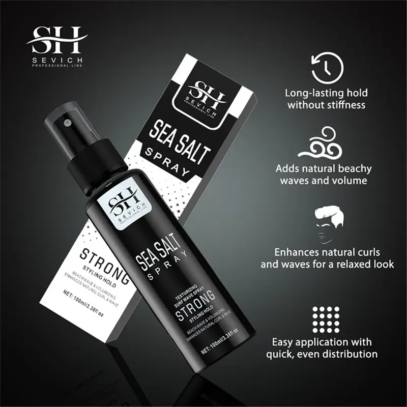 Xịt Muối Biển, SEVICH, Xịt Tạo Kiểu, Bồng Bềnh, Tăng Kết Cấu Tóc, Lì, Tạo Kiểu Dễ Dàng, Nhẹ, Không Nhờn, Dưỡng Ẩm 0