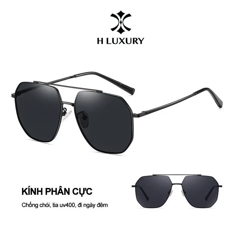 Kính râm phi công cho nam nữ chống chói & tia UV, gọng kim loại cao cấp - Kính râm thời trang cho nam nữ - Kính mắt v3