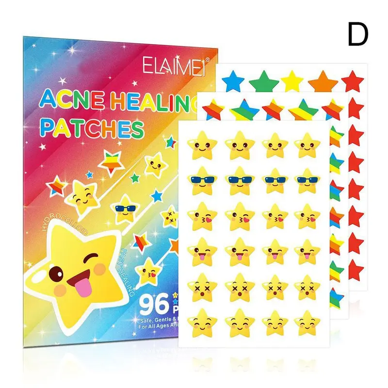126PCS Patch Jerawat Pola Kartun Patch Jerawat Hidrokoloid 3