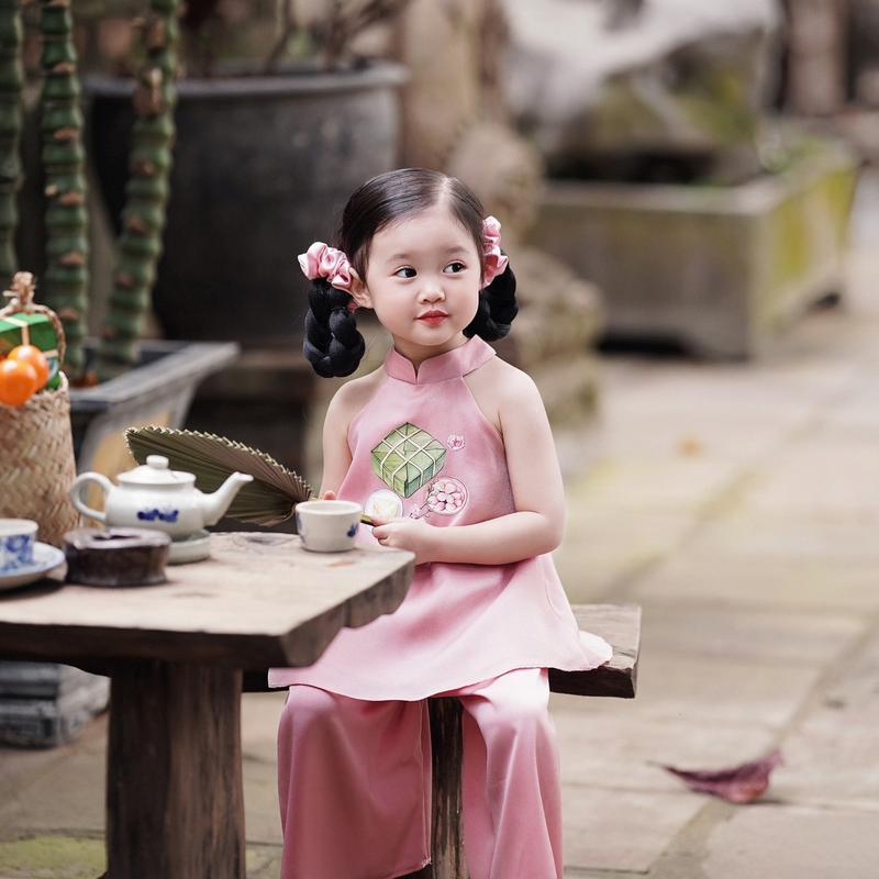 Set yếm đào bánh chưng Hồng, Xanh 5