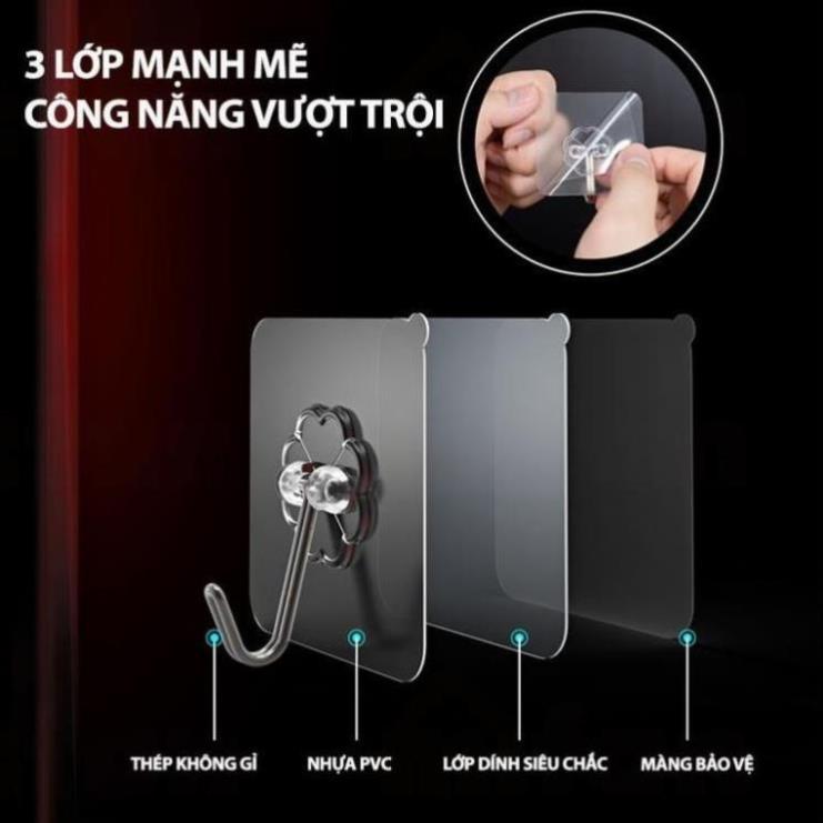Móc Dán Tường Siêu Dính Chịu Lực Siêu Bền Modeco - Loại keo dày siêu chắc chất…