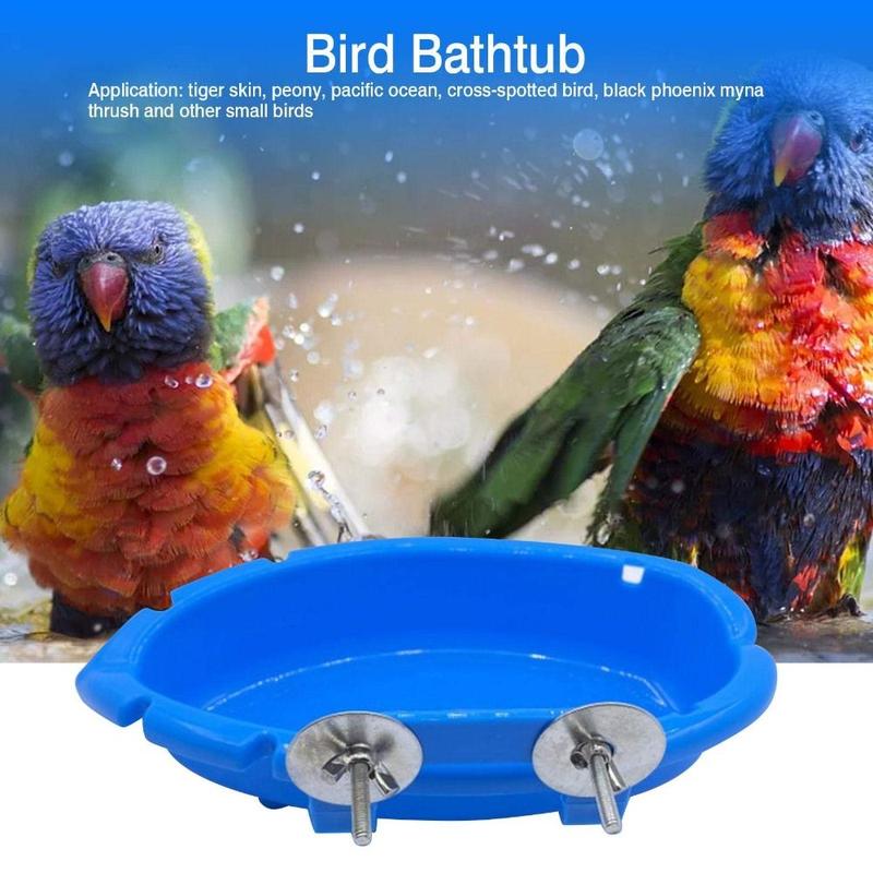 Product Introduction of New Hanging Parrot Food Tray Multifunctional Cleaning Products Bird Bath for Cage Shower Box 15
