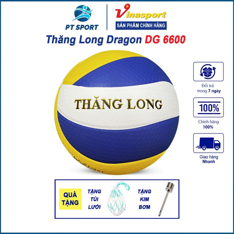 Bóng chuyền Thăng Long Dragon DG6600 Chính Hãng | Da Pu Đạt Tiêu Chuẩn Thi Dấu Và Tập Luyện [Tặng túi lưới + kim bơm] Nam Sport