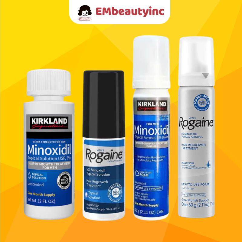 Mọc Tóc Minoxidil 5% Bailleul - Kirkland - Rogaine Dưỡng Tóc Chăm Sóc Tóc - Chai Dạng Nước 60ml Và Dạng Bọt 60g