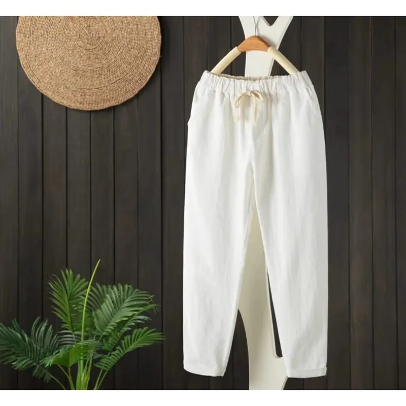 CELANA WANITA Linen Pants CELANA KEKINIAN BAGGY PANTS CELANA WANITA LINEN Panjang 3