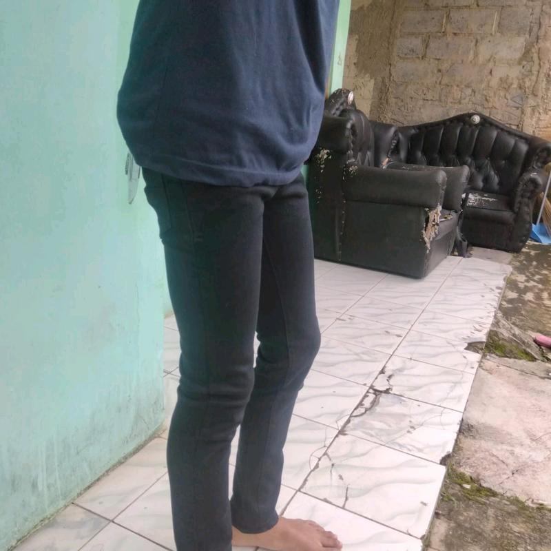 celana panjang pensil melar Pria Jeans Hitam Formal 4