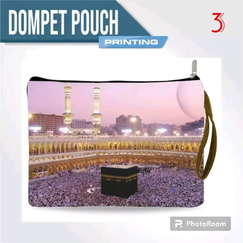 12pcs - Dompet Printing Oleh Oleh Haji Umroh Kanvas 5