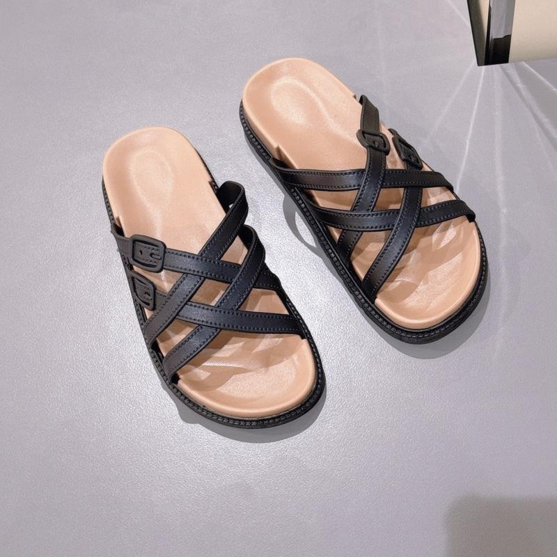 Product Introduction of Dép nữ đan dây khuy mới, dép nữ đế cao 3cm đế đúc cao su mang siêu êm 10