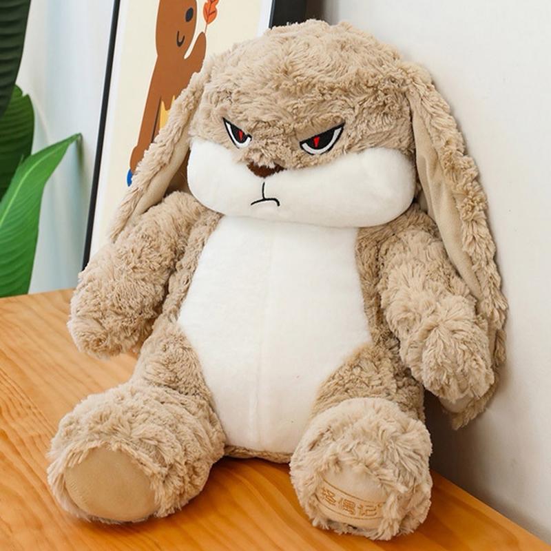 size 80cm thỏ mặt quạo Gấu bông thỏ mặt quạo thỏ giận dữ