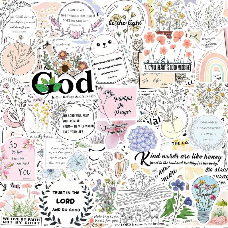 200pcs Inspired Christian Stickers, Bible Verse Stickers for Vision ...