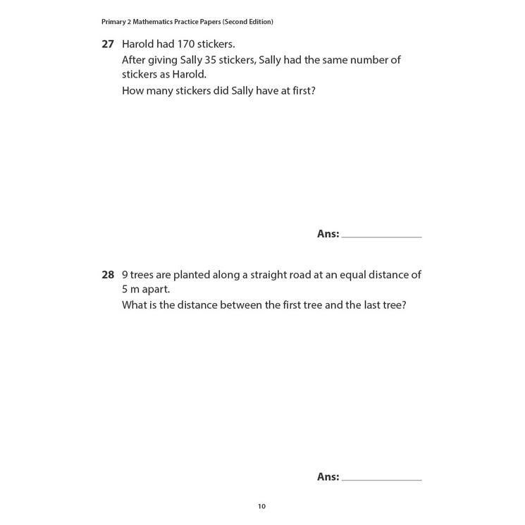 Product Introduction of Original Product Primary 2 Mathematics Practice Papers (Second Edition) / Primary 2 Maths / Lower Primary / Assessment Book 10