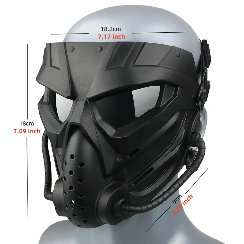 Tactical Mask, 1 Count Full Face Protective Mask with Adjustable Strap, Tactical Full Face Mask for Shooting Game, Self Defense Equipment Accessories 1