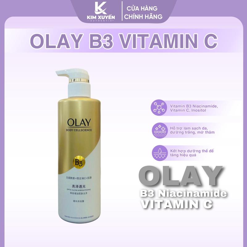(Nội Địa Trung) Sữa tắm Olay B3+ Niacinamide Vitamin C - Chai 500g Dưỡng Body