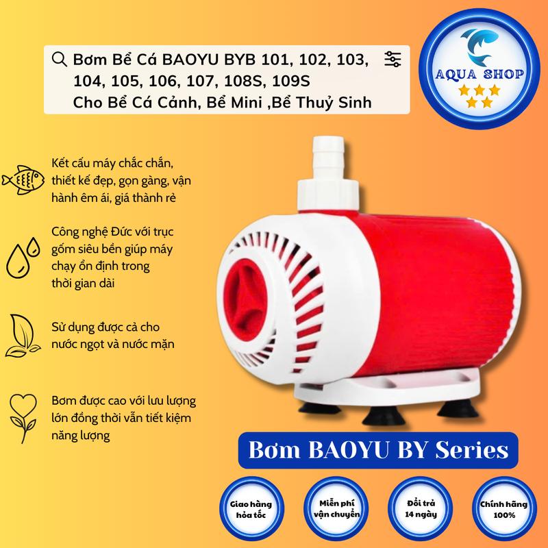 Máy bơm bể cá cảnh Baoyu BY101-BY102-BY103-BY104-BY105-BY106-BY107 lọ  chồ