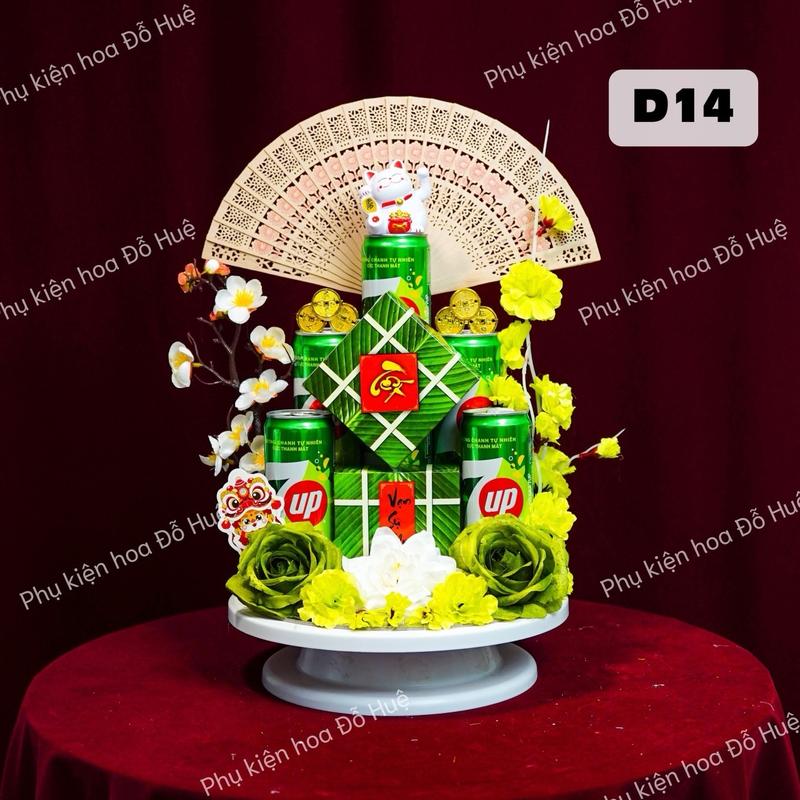 TẶNG KÈM BÁNH CHƯNG Set phụ kiện tháp tài lộc phụ kiện hoa tết Đỗ Huệ tháp trang trí tễt Mã D14