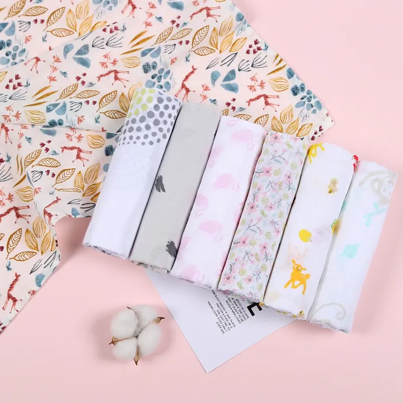 bedong bayi muslin jumbo 120*120 bahan katun bamboo motif random pilih motif di live Newborn Tidur feeding seat newborn 1