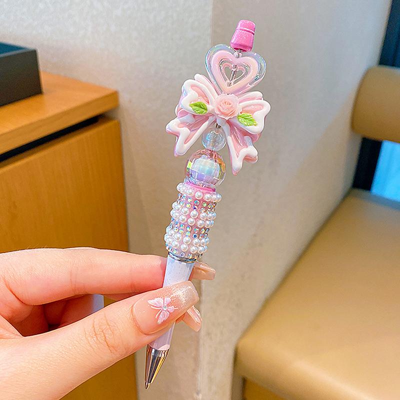 Product Introduction of Sanrio Bead String Pen Kawaii Hello Kitty Cinnamoroll Cute Cartoon DIY Pen Pompompurin Kuromi My Melody Stationery Birthday Gift 24